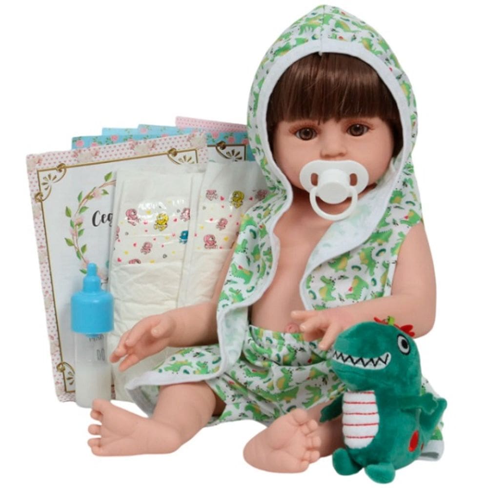 Boneca Bebe Reborn Menino ARTHUR Saida Banho Jacarezinho