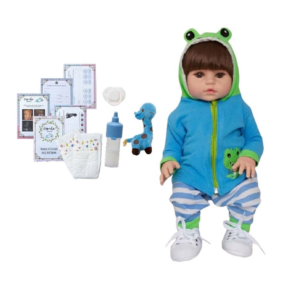 Boneca Bebe Reborn Jacarezinho