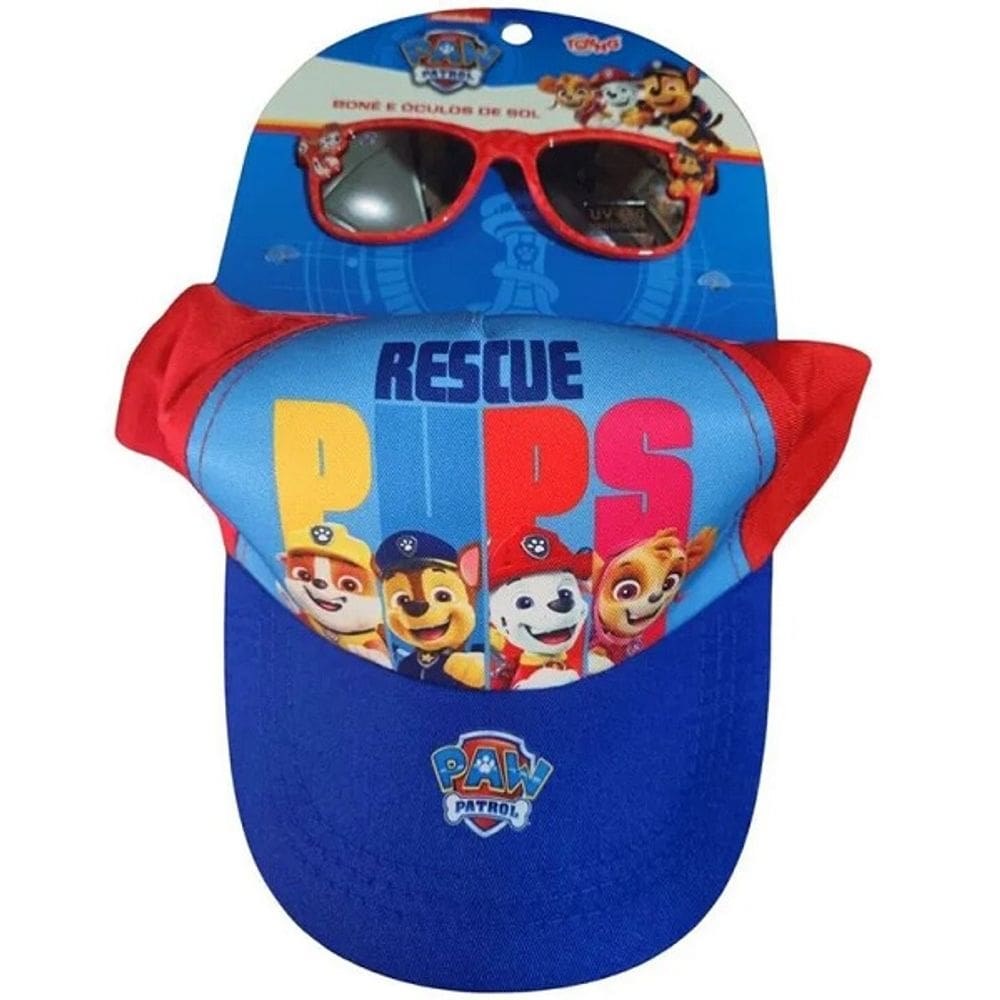 Kit Bone Infantil e Oculos de SOL Patrulha Canina TOYNG