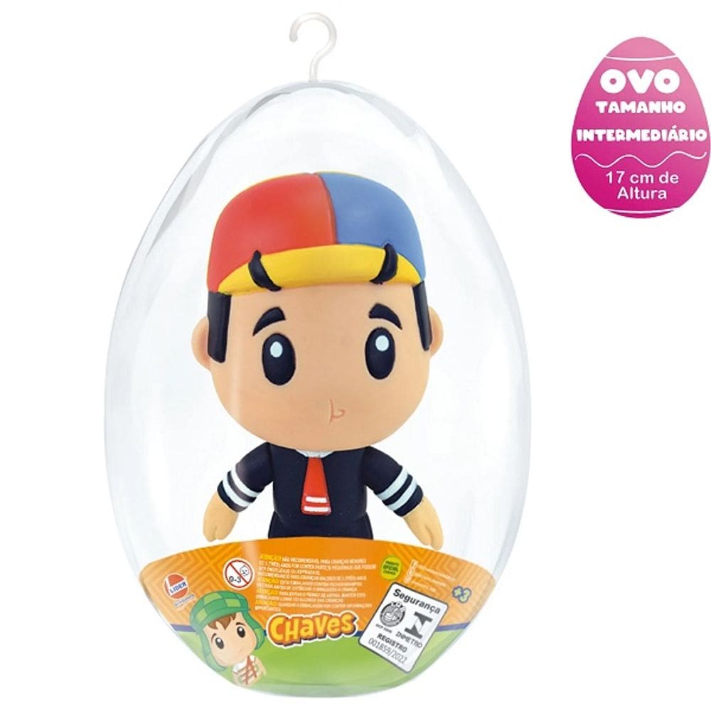Boneco NO OVO 17CM Coleçao Turma do Chaves Quico Lider