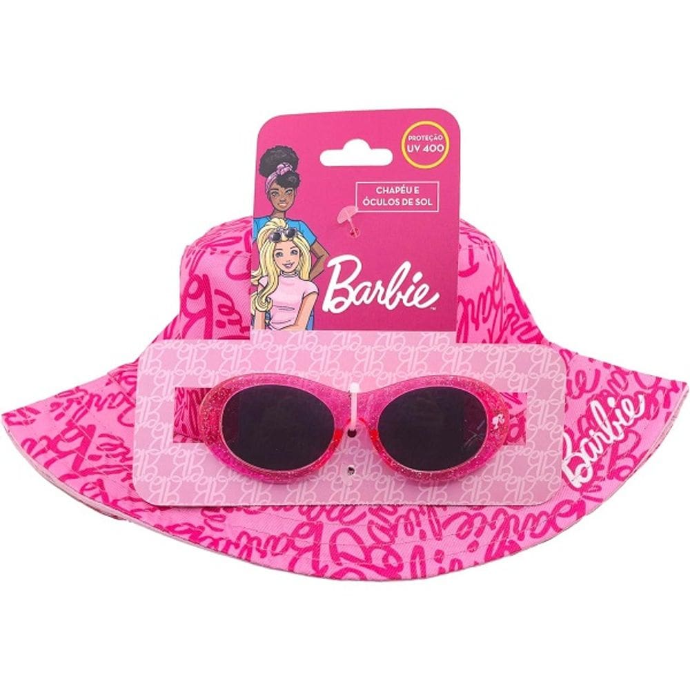 Kit Chapeu Infantil e Oculos de SOL Barbie TOYNG