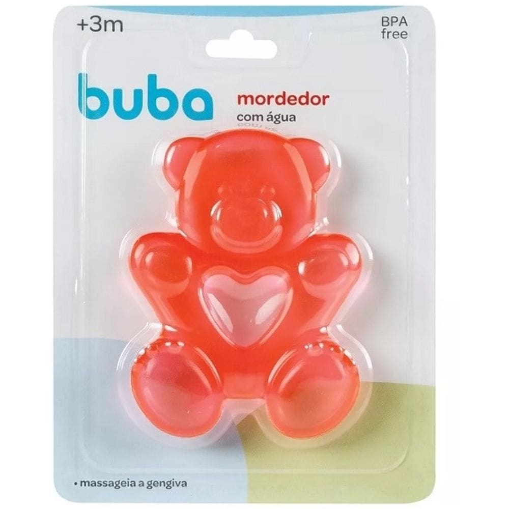 Mordedor com Agua Ursinho Vermelho Buba 5226