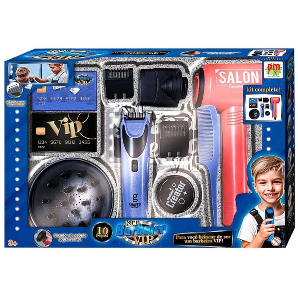 Kit Barbeiro VIP Infantil DM TOYS