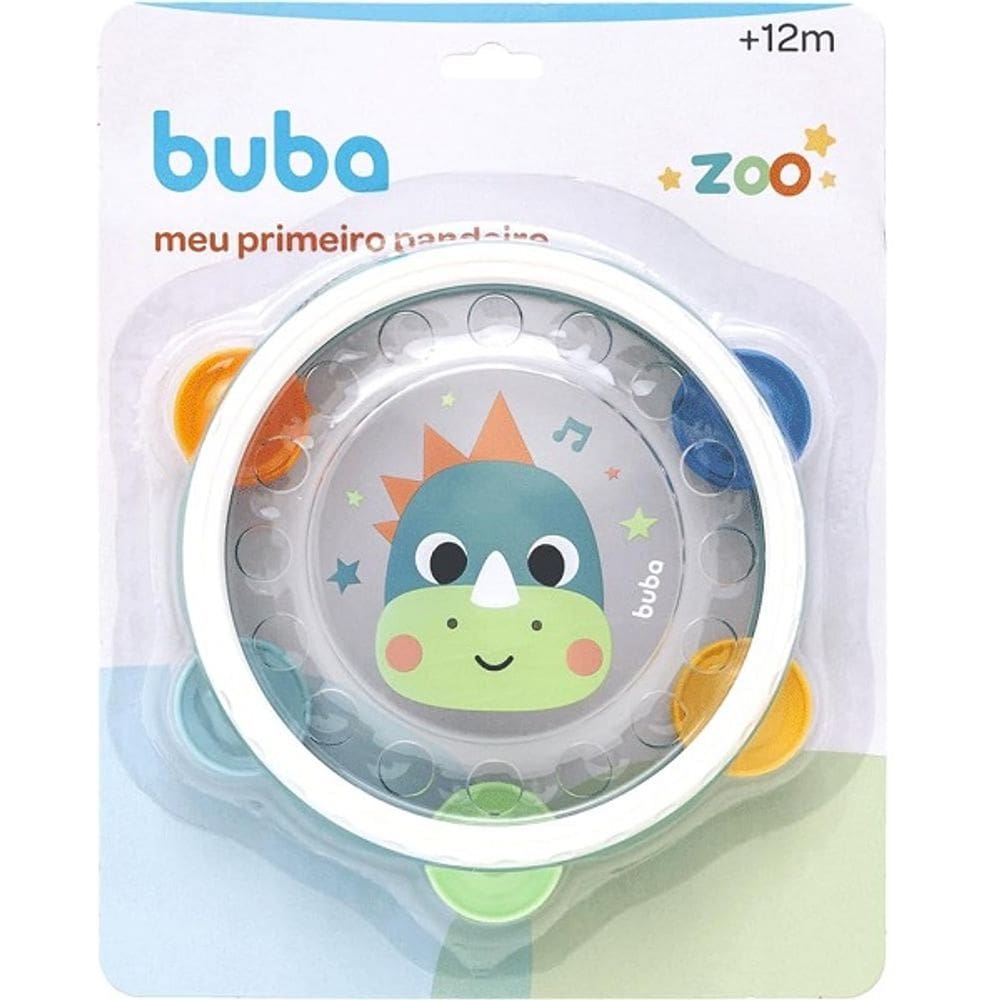 Meu Primeiro Pandeiro Brinquedo Educativo Buba Zoo Dino