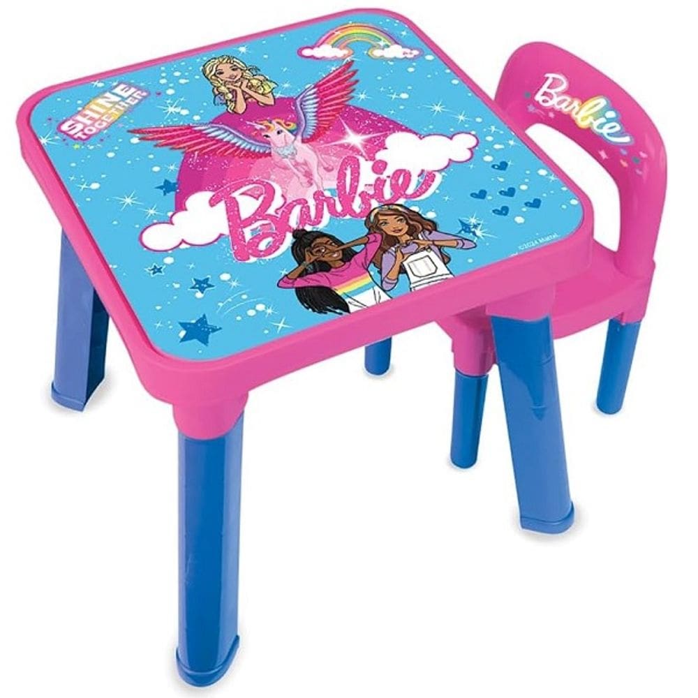 Mesa de Atividades com Cadeira Barbie FUN