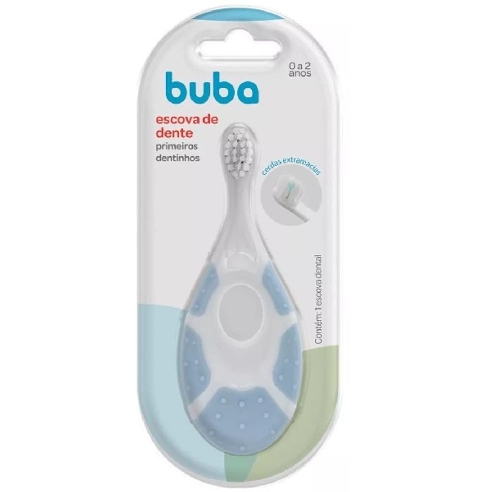 Escova Dental de Treinamento Buba Primeiros Dentinhos Azul