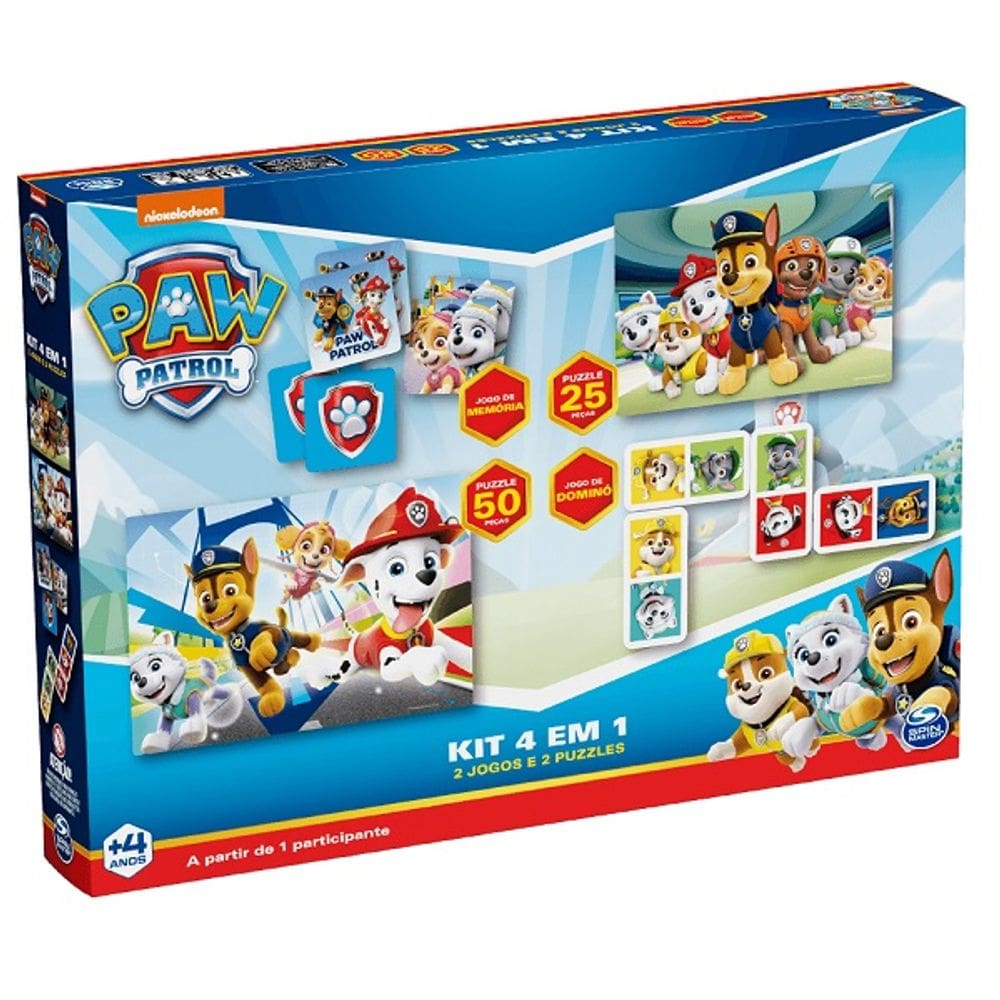 Kit 4 em 1 Patrulha Canina GROW
