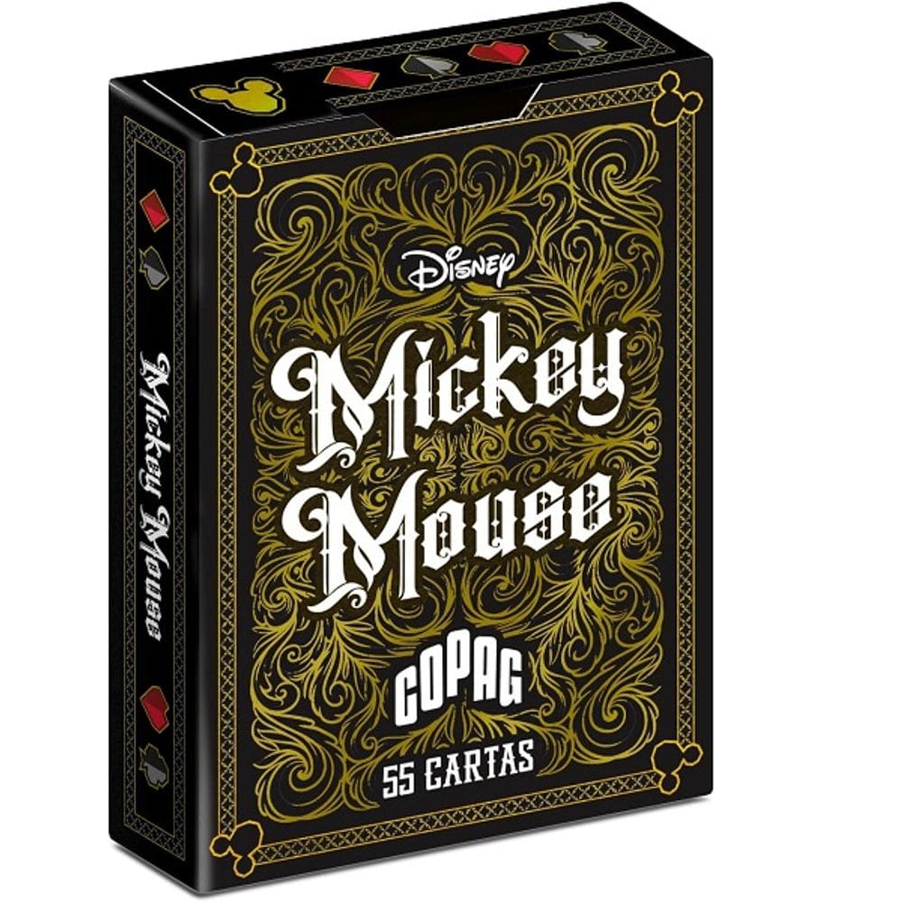 Jogo Baralho Mickey Preto e Dourado Copag 34582