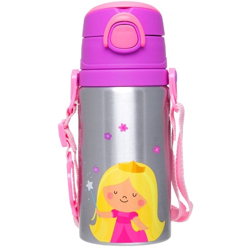 Garrafa de Aluminio Infantil Buba com Canudo Princesa