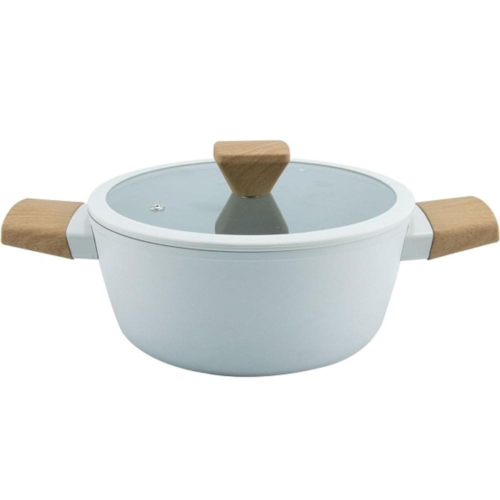 Caçarola Induçao Antiaderente Norma REV Ceramico Tampa de Vidro 3L Cinza