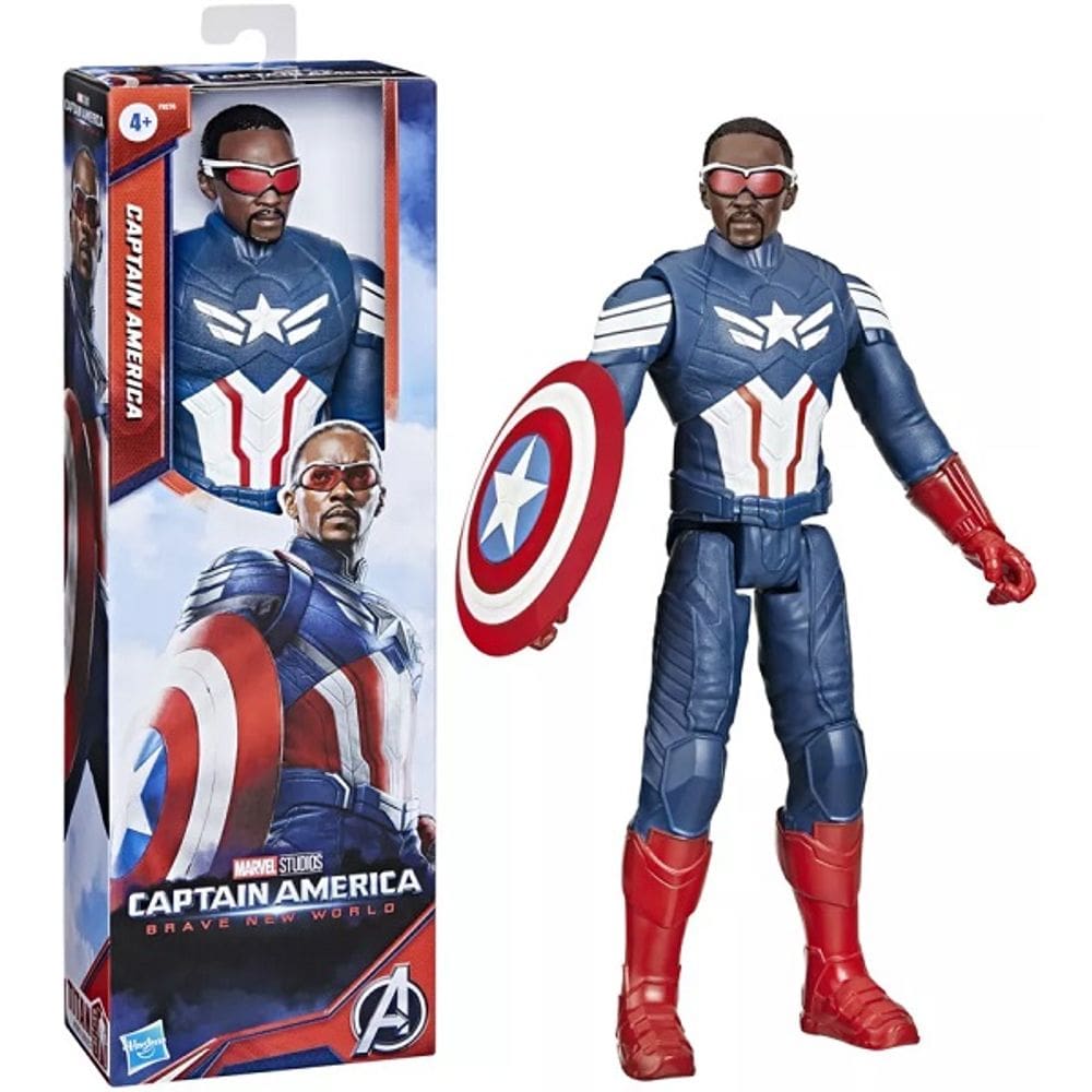 Boneco Avengers Titan Hero Capitao America SAM Wilson Hasbro F9276