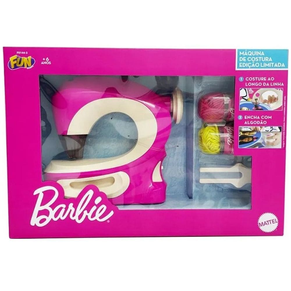 Maquina de Costura Barbie Edicao Limitada Infantil FUN