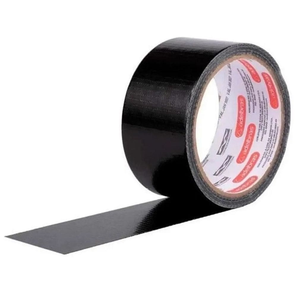 Fita Adesiva Silver Tape Reforçada 48MM X 10M Preta