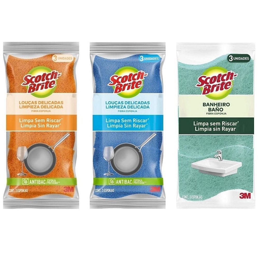 Kit Casa Limpa SCOTCH Brite 9 Esponjas
