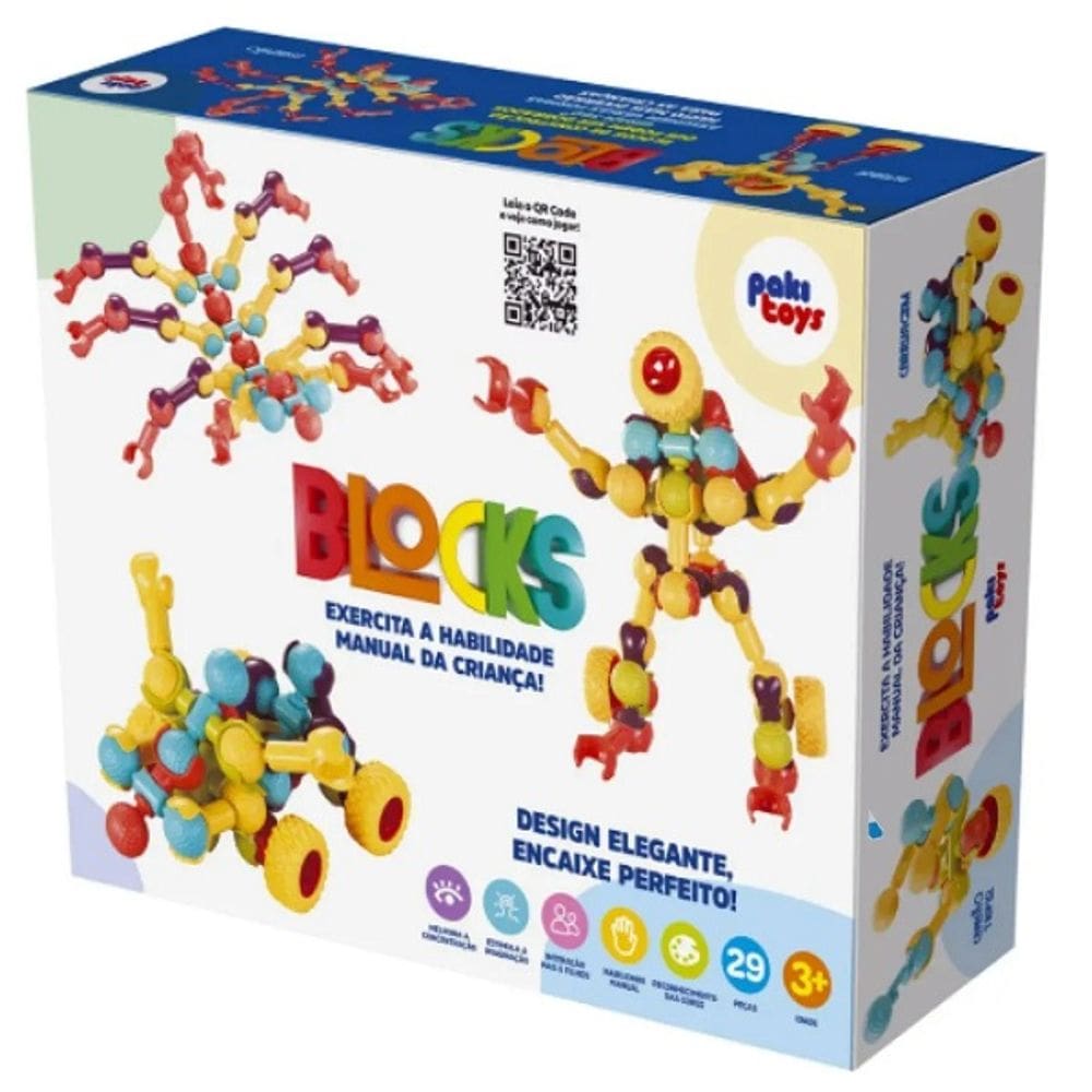 Blocks CAR Monte Bonecos e Carros Pakitoys