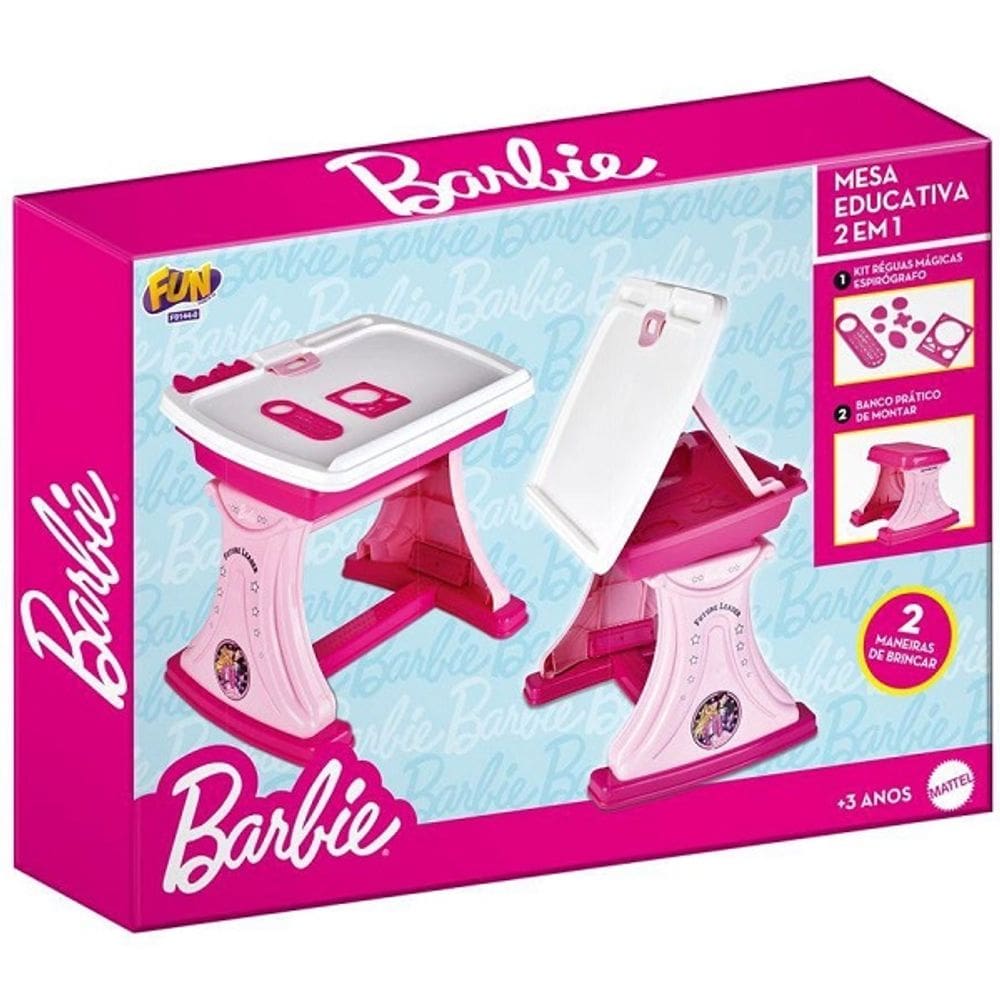 Mesa Barbie Educativa 2 em 1 FUN