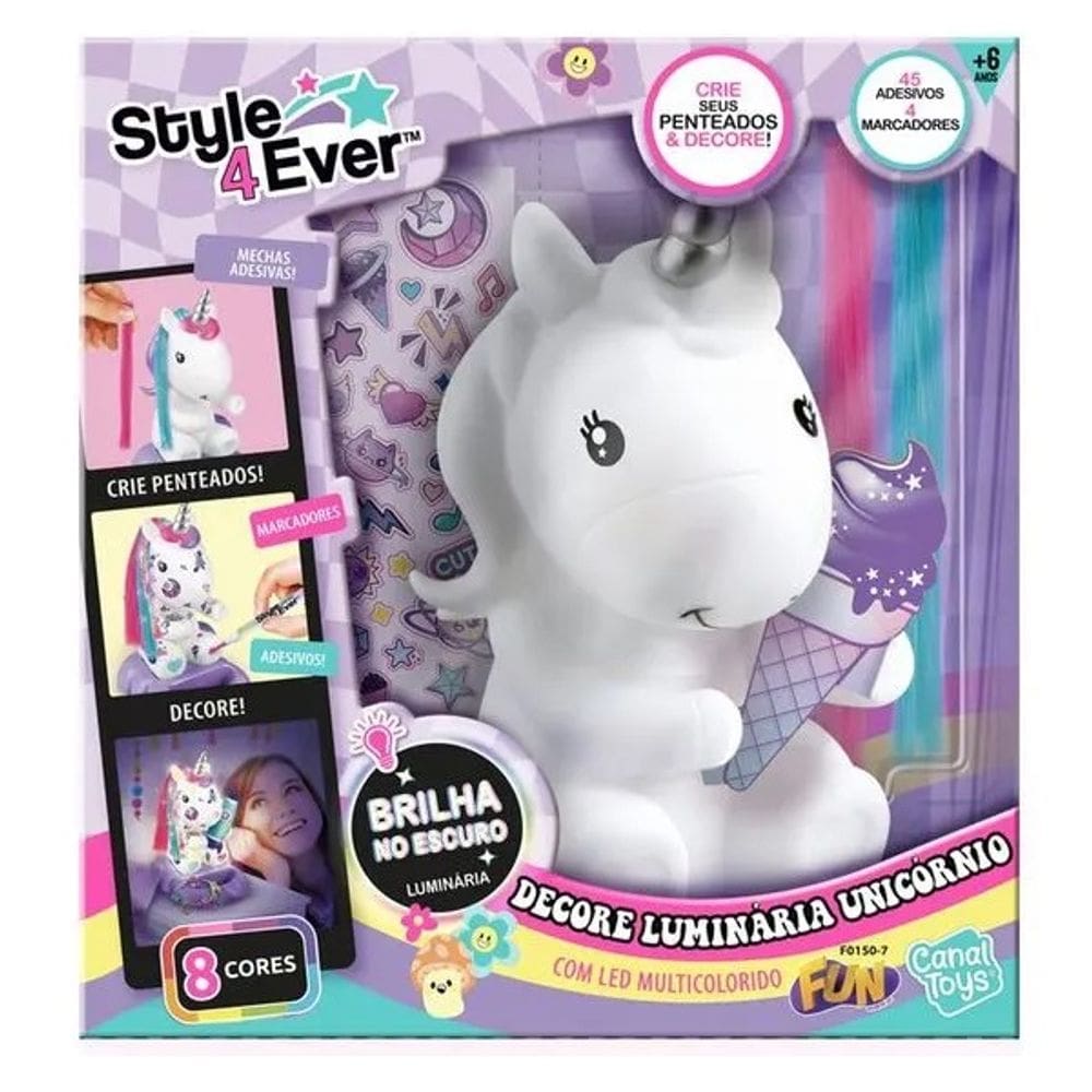 Style 4 EVER Decore Seu Unicornio GLOW IN THE DARK Grande FUN