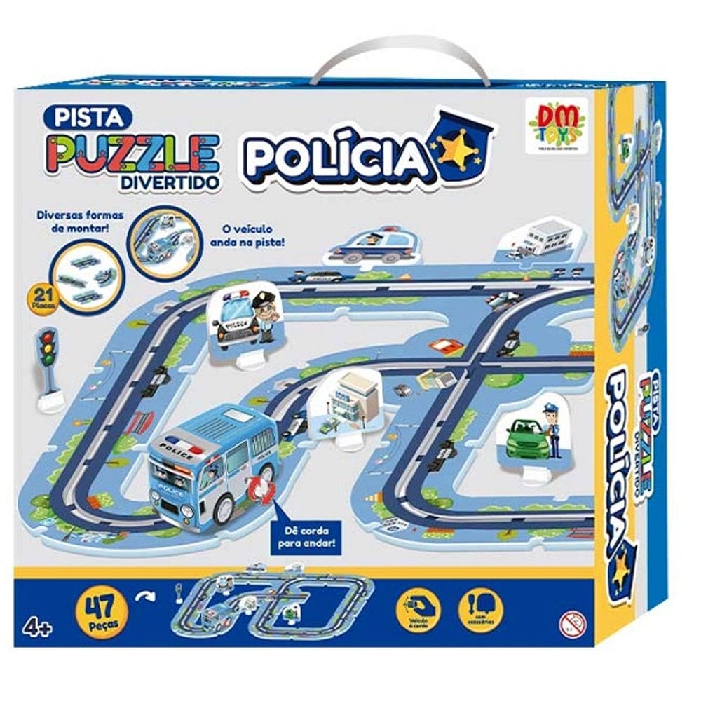 Pista Puzzle Divertido Policia DM TOYS