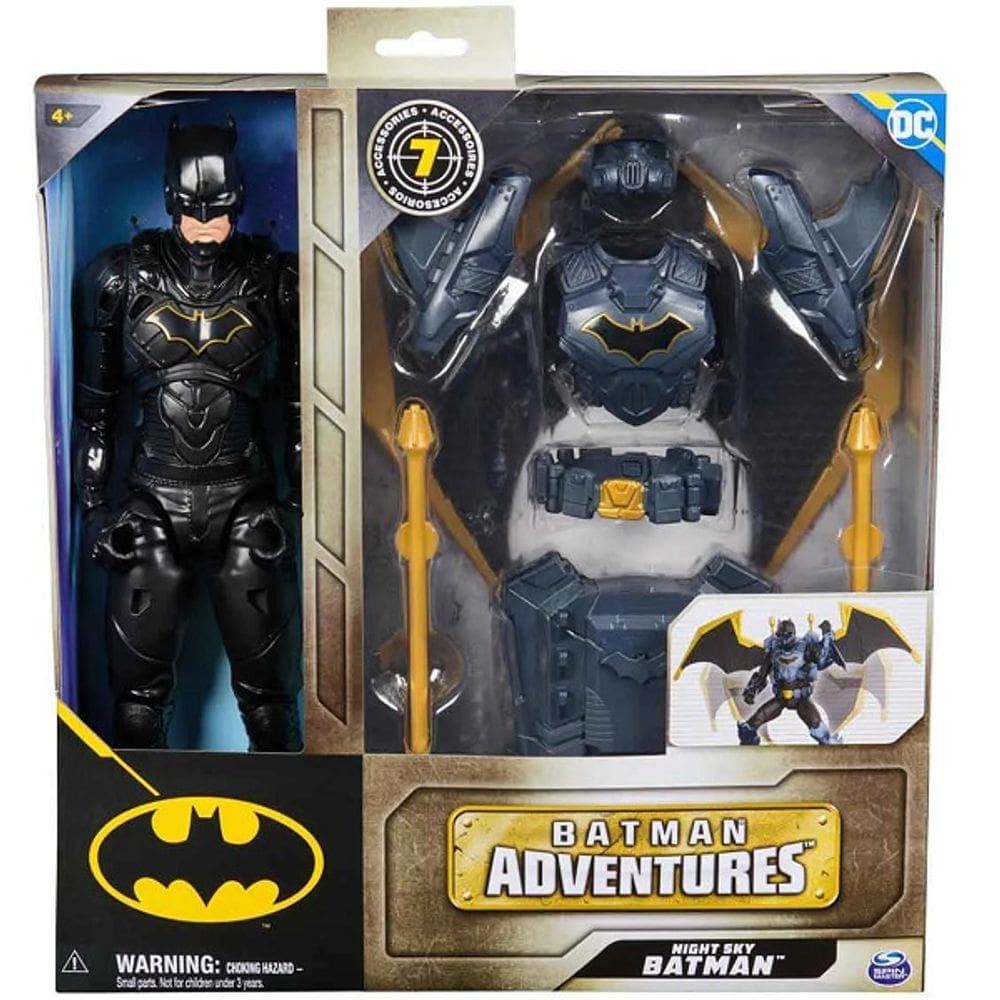 Boneco Batman NIGHT SKY de 30CM com Armadura Batman
