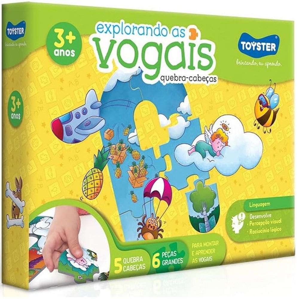 QUEBRA-CABEÇA Explorando as Vogais Toyster 3160