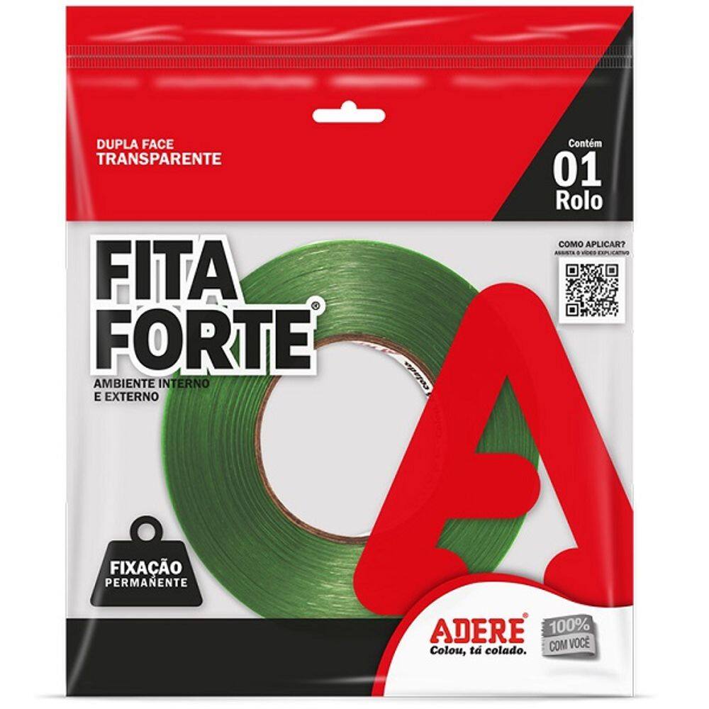 Fita Dupla Face Adesiva EXTRA Forte 12MM X 20M XT080 Adere