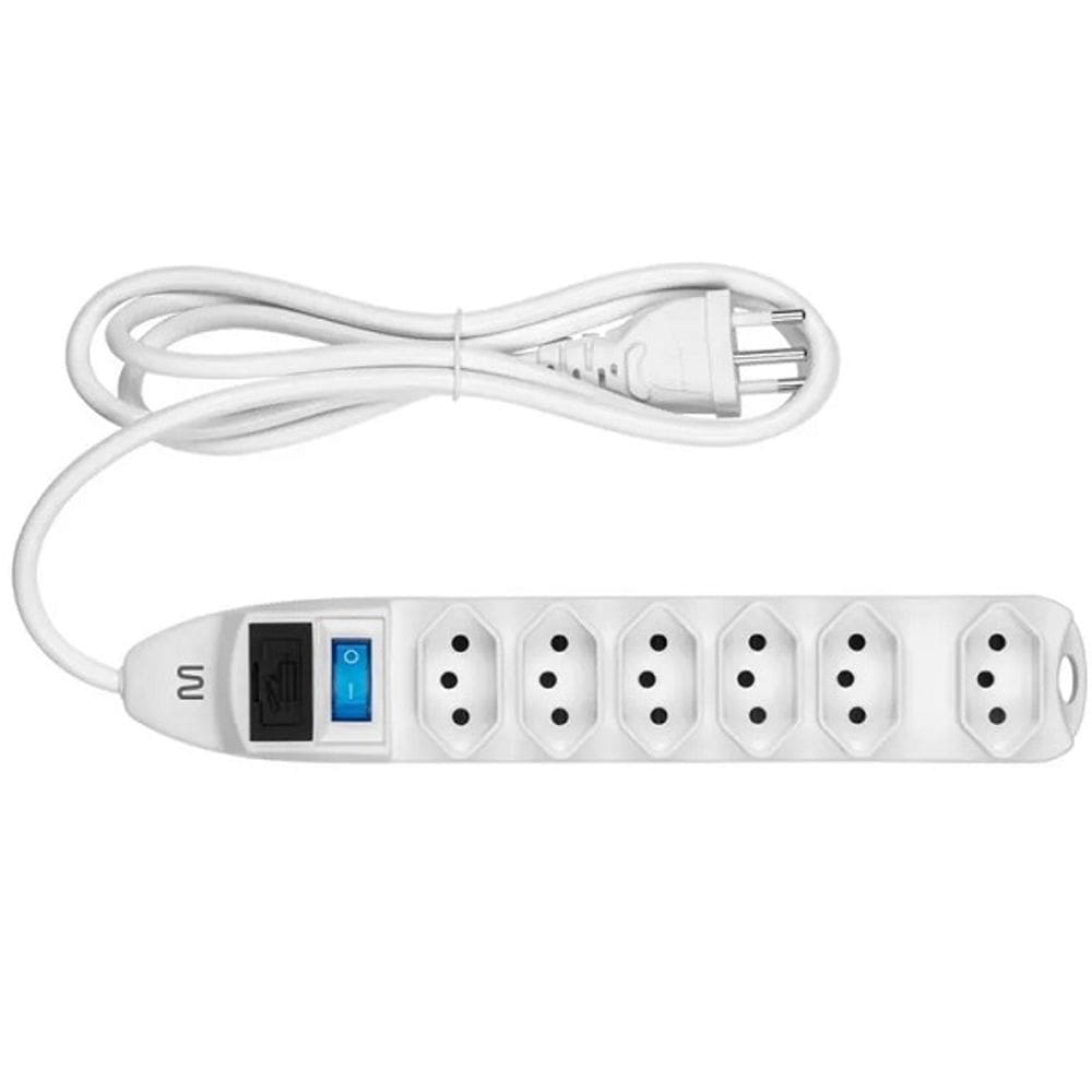 Filtro de Linha 6 Tomadas Branco Multilaser WI222