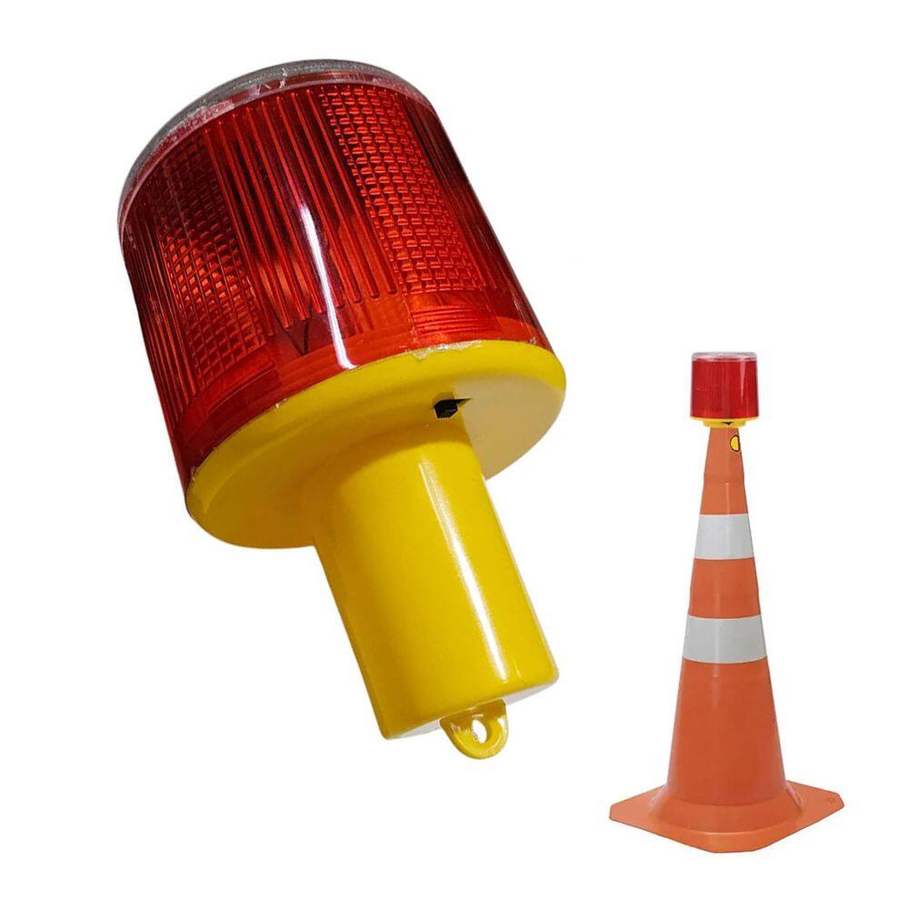 Sinalizador Solar Viario Cone ORodovia Transito  Fiscal Avenida Acidente Emergencia Segurança