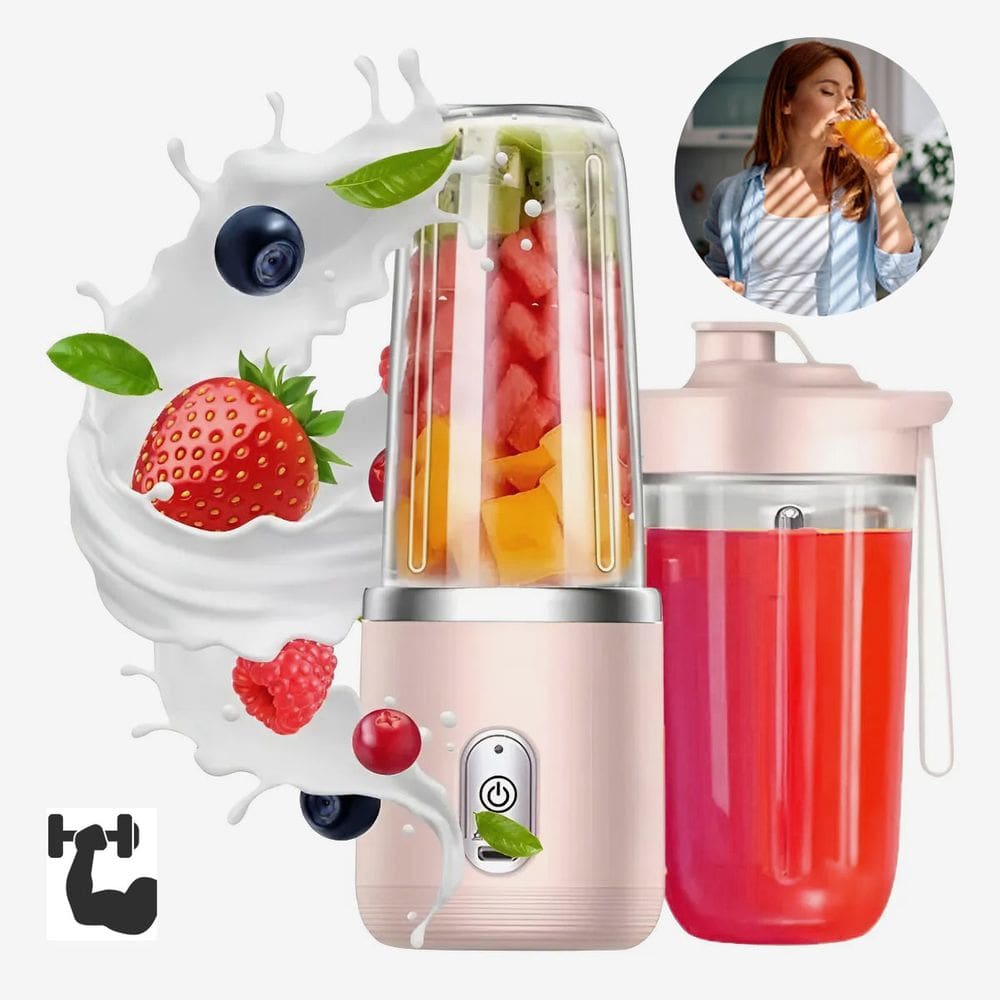 Mini Liquidificador Portátil Top Útil 400ml USB 6 Lâminas