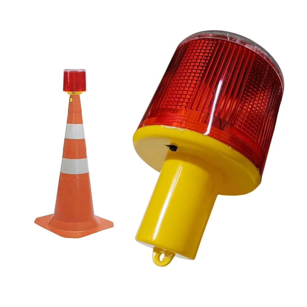 Sinalizador Viario Solar Cone Transito Avenida Acidente Fiscal Obra Emergencia Segurança