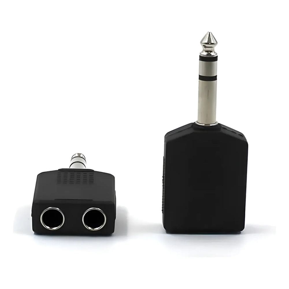 Adaptador P10 ST x 2 Jack J10 ST Kit 5 Peças Áudio Som