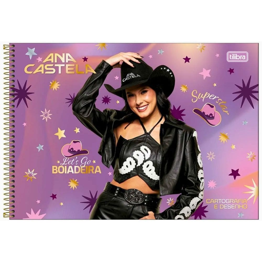 Caderno Desenho Artes Capa Dura Ana Castela 80Folhas Tilibra