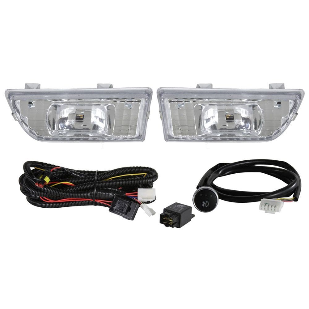 Kit farol milha shocklight gol g1 quadrado 87-90 botão touch