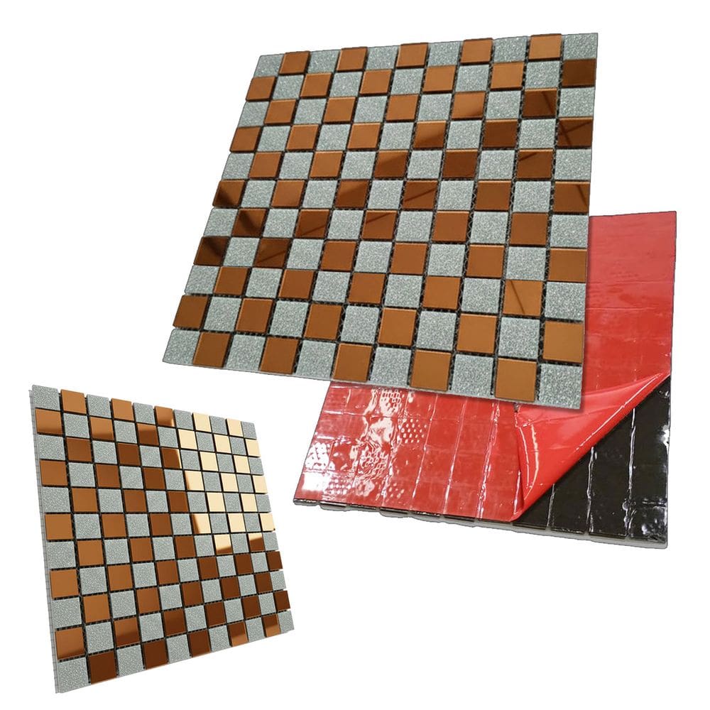 Pastilha De Vidro Adesiva Para Parede Cozinha Banheiro Lavabo Sala Decorativa Moderna Requintado Reforma Aplicacao Facil