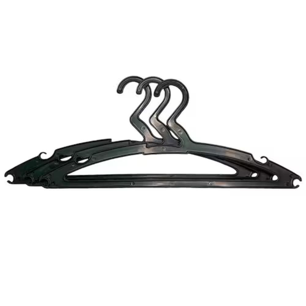 Cabide Preto Reforçado 40cm com Cava 5 peças