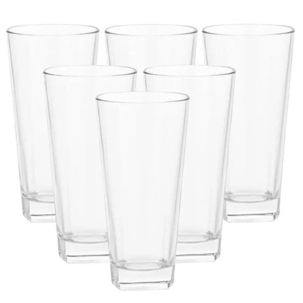 Jogo de 6 Copos de Vidro 270ml Transparente La Vittra