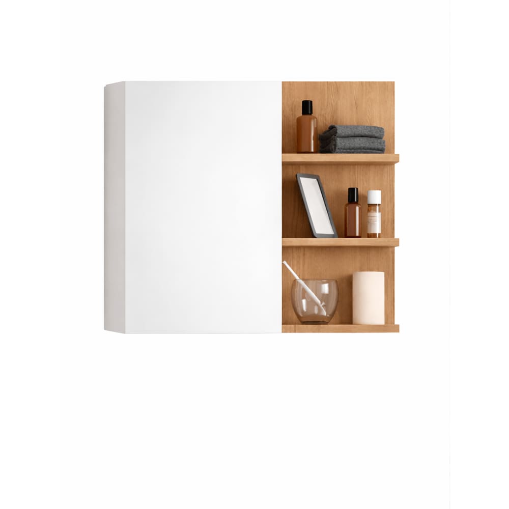 Armário Aéreo Banheiro Lumi Lu 60cm Nicho Amêndola | Liberty Móveis