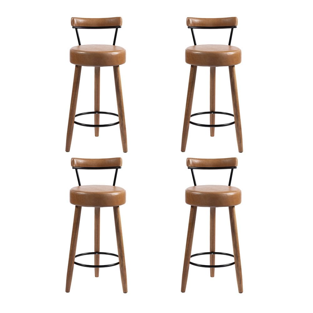 Kit 04 Banquetas Alta Para Cozinha Área Gourmet Nápoles Couríssimo Amarula - Desk Design