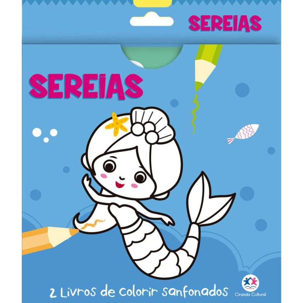 Sereias - 2 livros de colorir sanfonados