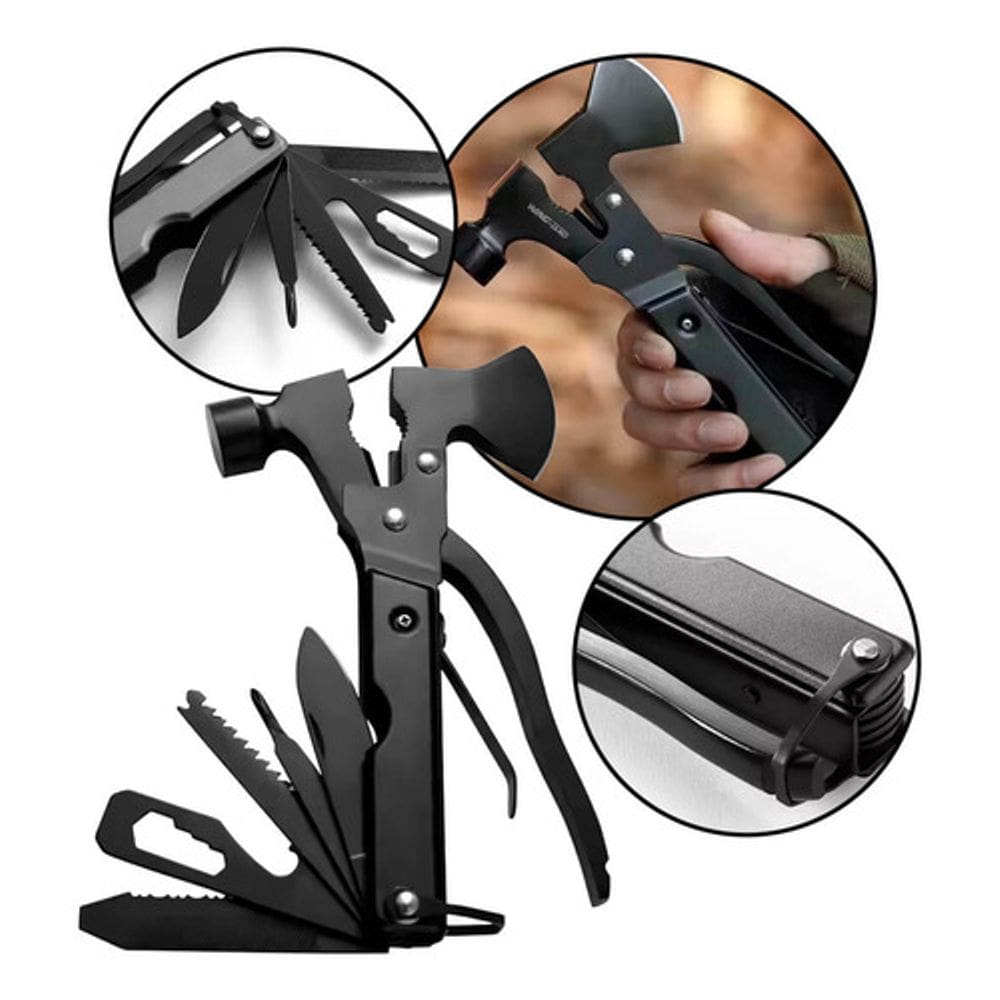 Alicate Multifuncional 12 em 1 em Liga Metálica Compacto