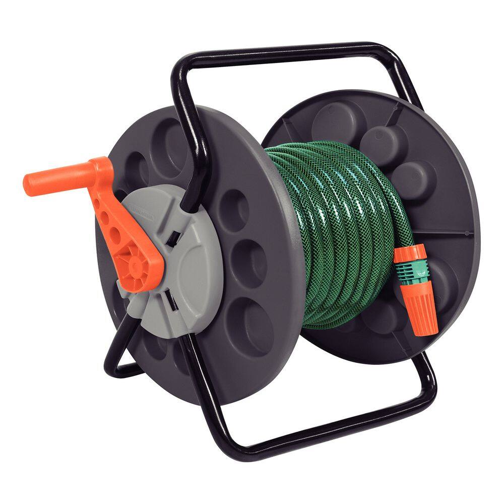 Enrolador Mangueira 55m Chao Plastico Jardim Pro Tramontina