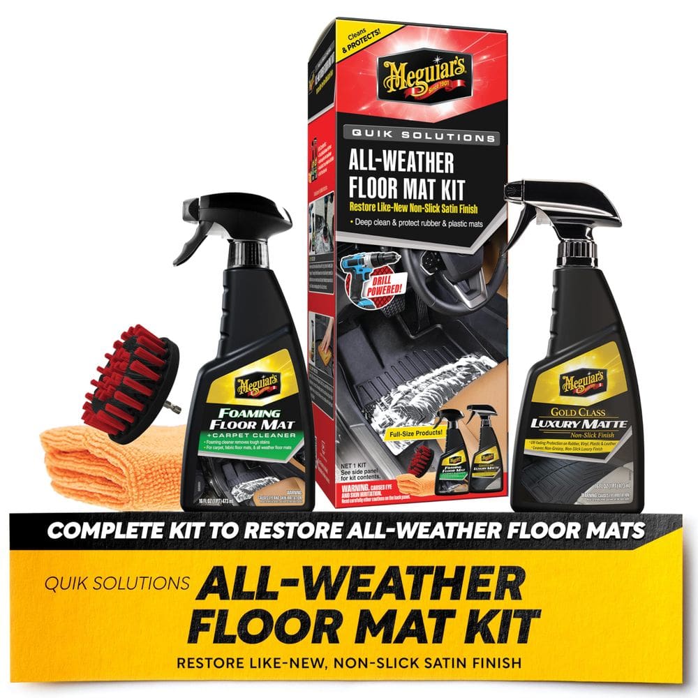 Kit de Limpeza para Tapetes de Carro Meguiar`s Quik Solutions para Todas as Estações