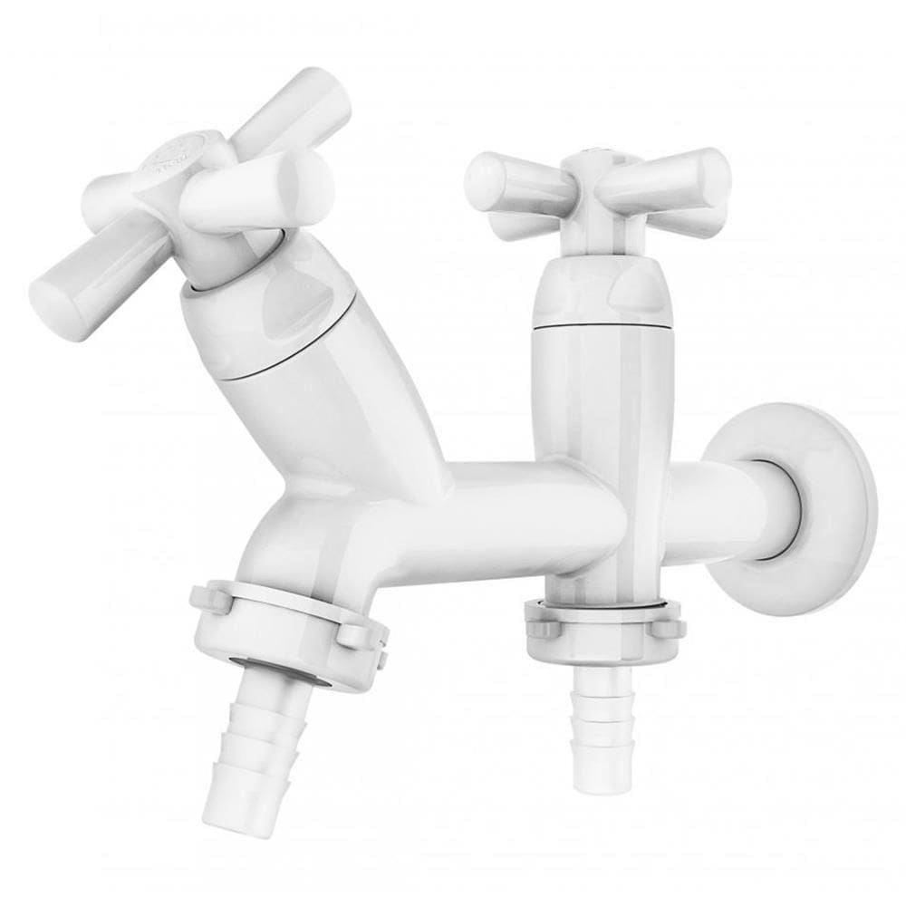 Torneira Para Tanque E Máquina Cross 1-23-4 Branca 300000453 Tigre Torneira P-tanque-maq.cross