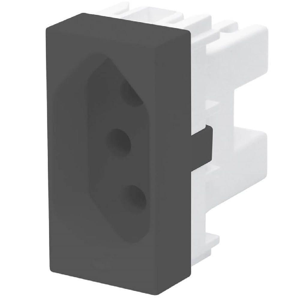 Módulo Tomada 2p+t Habitat Black 20 Amperes 250 Volts 4036 Fame Módulo Tomada 2 Pinos + Terra Ha