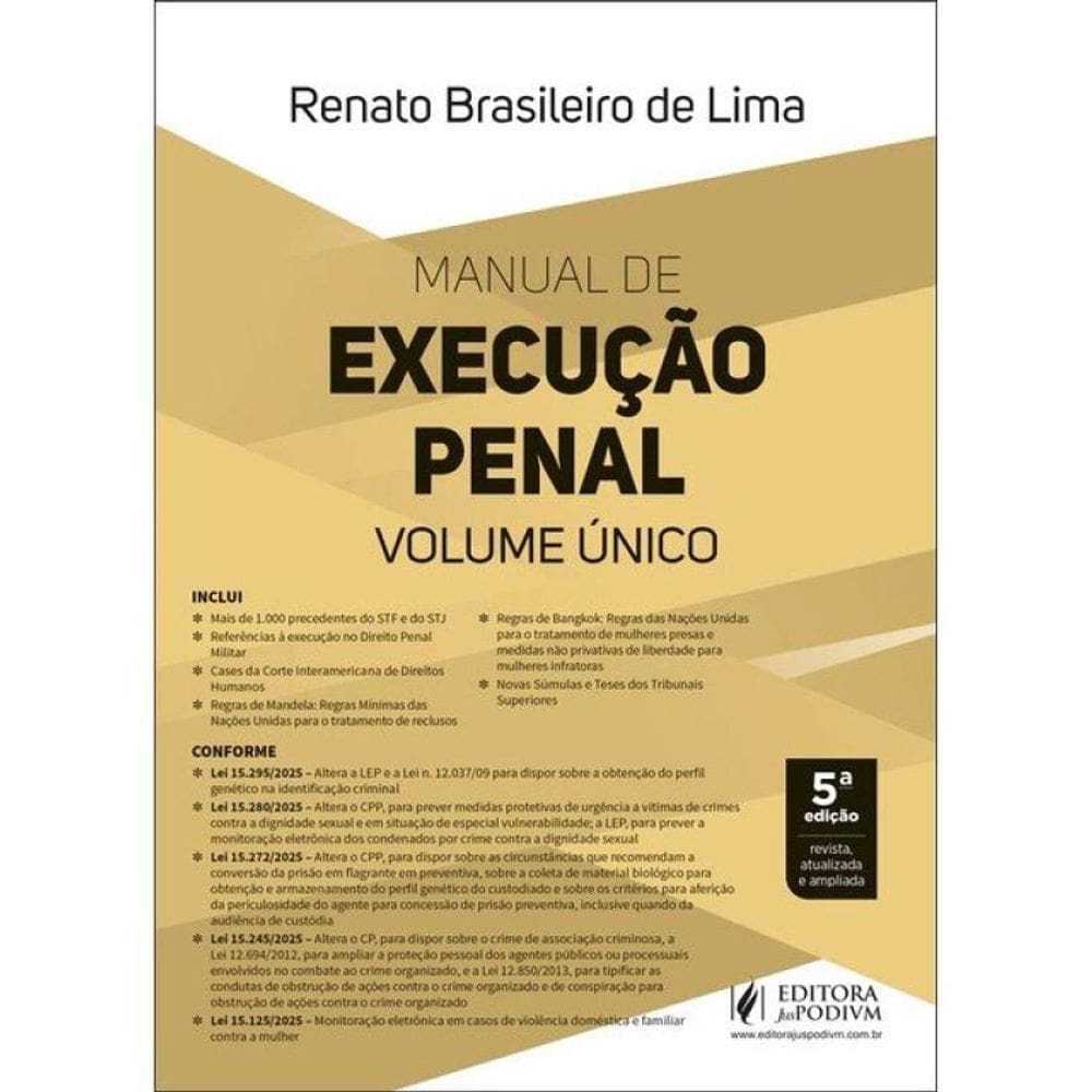 Manual De Execução Penal - Volume Único - 2026