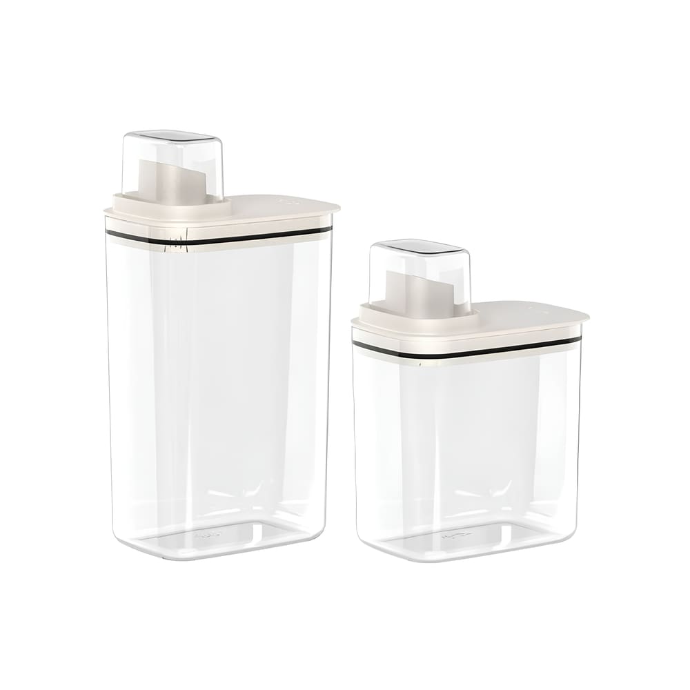 Kit Dispensers Elegantes para Lavanderia - Organizador de Sabão 2,3L e 1,5L Multiuso Desembrulha