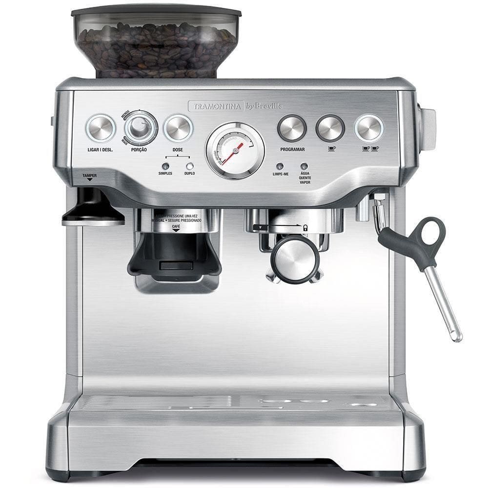 Cafeteira Elétrica Tramontina Express Pro By Breville Em Aço Inox Com Moedor 2 Litros 220V 69066012