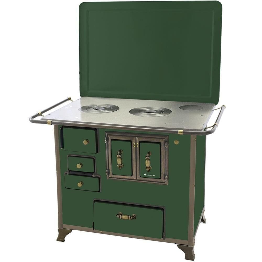 Fogão A Lenha Venâncio Barroco Verde Gabinete Nº03 Lado Direito Com Tampa 3bgdtvd
