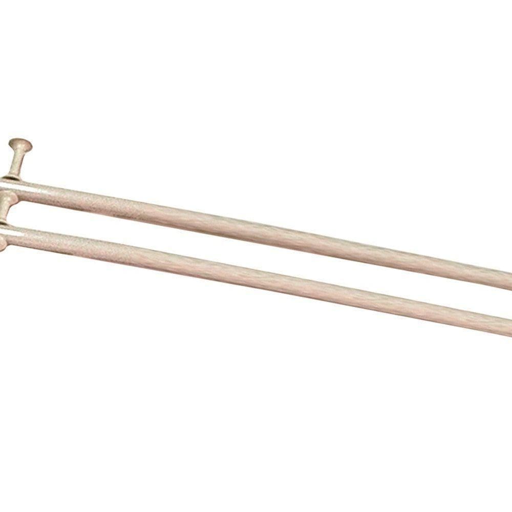 Kit Varão Duplo Para Cortina 3,00m Vilela Pintura Epóxi 100% Ferro - Marfim