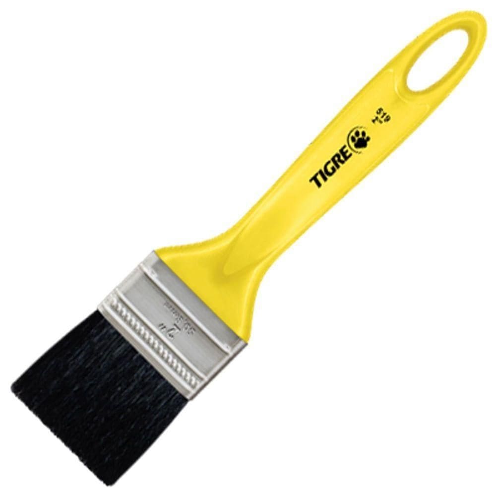 Trincha Média Para Pintura 519 com Filamento Sintético Preto 2 60519008 Pinceis Tigre Trincha P-