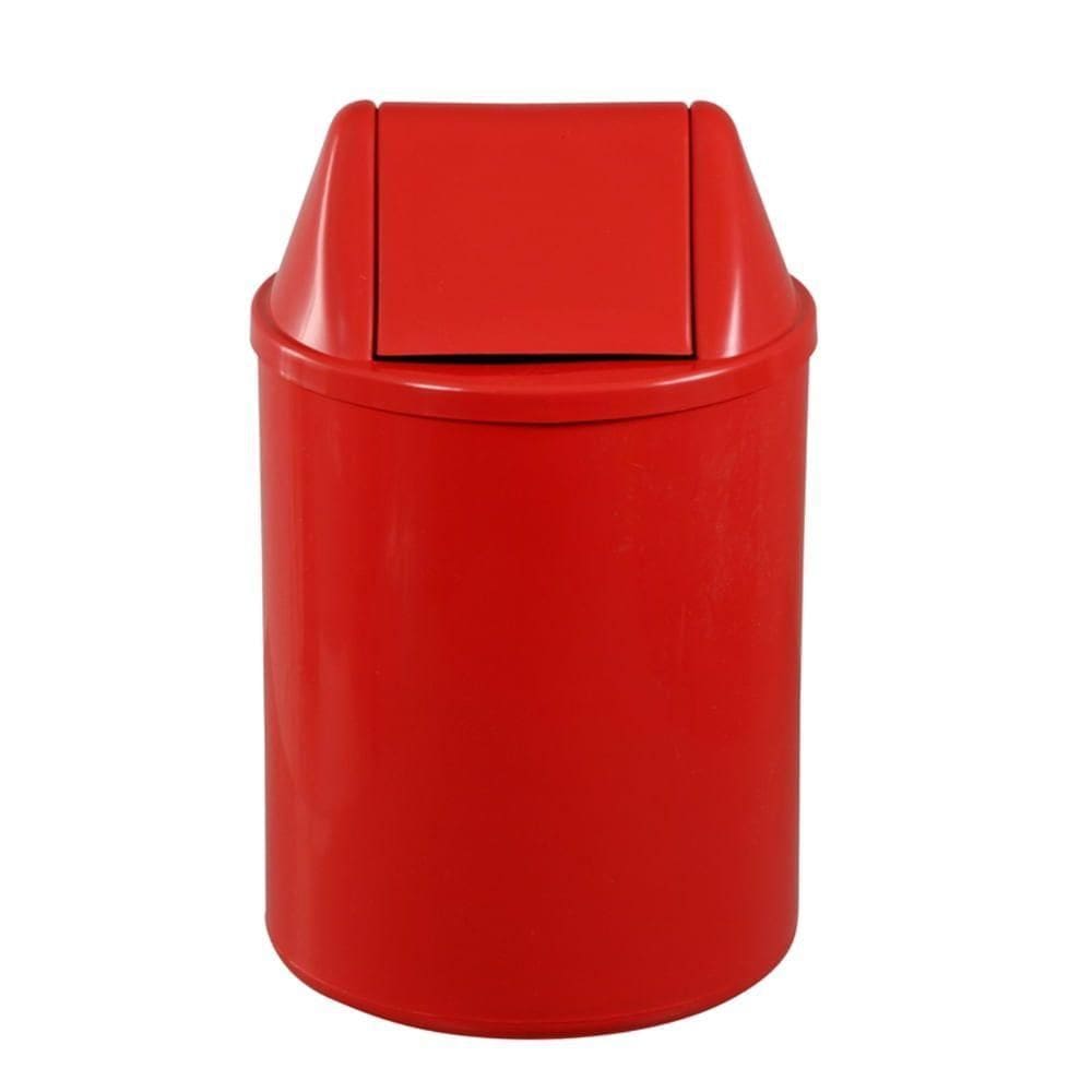 Lixeira Plástico com Tampa Vai E Vem de 12 Litros Vermelho Eb9v Jsn Cesto Plástico Vermelho Com